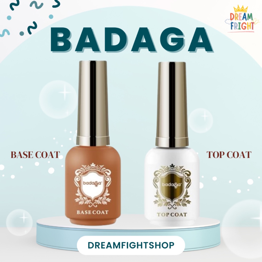 Badaga เบส ท็อป ของแท้ 100% Basecoat Topcoat น้ำยาเคลือบเล็บ เล็บเจล บาดาก้า