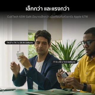 CUKTECH AC65B2 / AD654T / AD652S GaN3 65W หัวชาร์จ USB-C 2 พอร์ต สำหรับ iPhone iPad Macbook -2Y