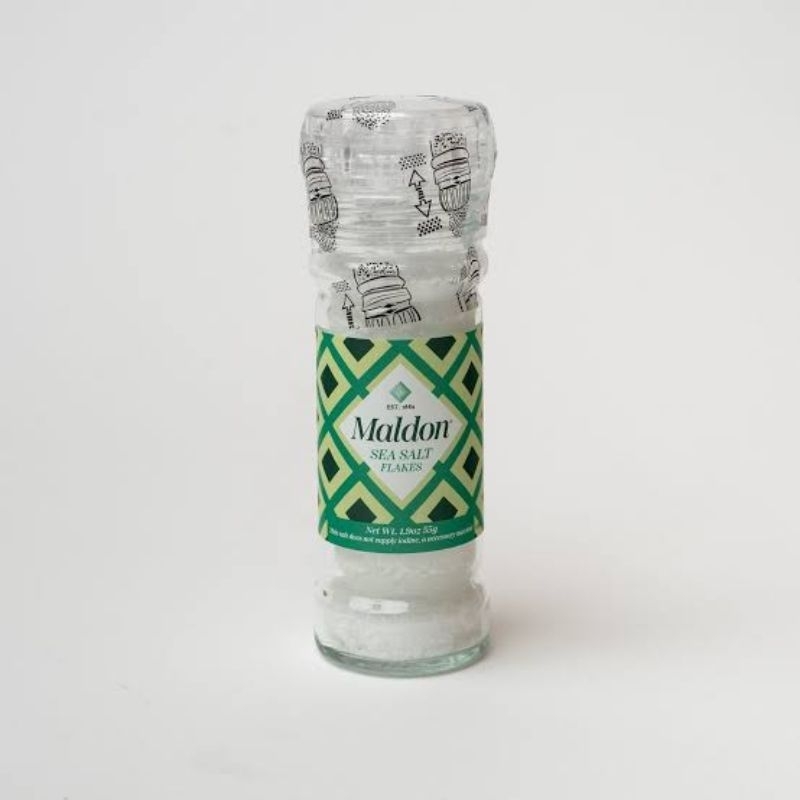 [พร้อมส่ง] เกลือมาล์ดอน Maldon Sea Salt Flakes แบบขวดบด 55g 1 ขวด | เติมรีฟีลได้ ล็อตญี่ปุ่น เกลือทะเลบริสุทธิ์จากอังกฤษ