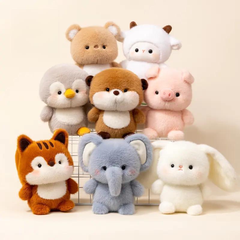 นอร์แมน ช้างตุ๊กตาตุ๊กตา,การ์ตูนน่ารักหมีน้อยของเล่นตุ๊กตา,ตกแต่งเดสก์ท็อปกระต่ายสีขาวนุ่มสัตว์เลี้ยงสัตว์กระรอกตุ๊กตาชา
