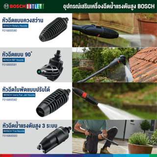 BOSCH 360 GUN ปืนฉีดน้ำ 360 องศา อุปกรณ์เสริมเครื่องฉีดน้ำแรงดันสูง #F016800536
