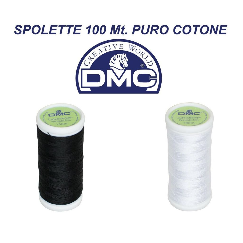 DMC ด้ายเย็บอเนกประสงค์ โทน ขาว เทา ดำ sewing thread เบอร์ 60 cotton 100% made in EU