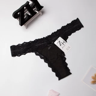 ZH.6769 กางเกงชั้นในจีสตริงผ้าร่องลูกไม้เอวต่ำ บิกินี่ลูกไม้เซ็กซี่G-String