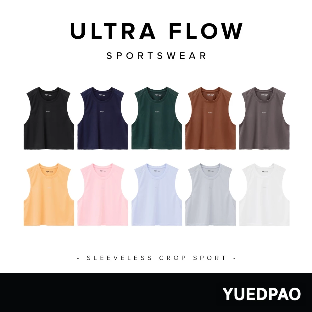 Yuedpao Sportswear เสื้อออกกำลังกายผู้หญิง Ultra Flow Sleeveless Crop thumbnail 3