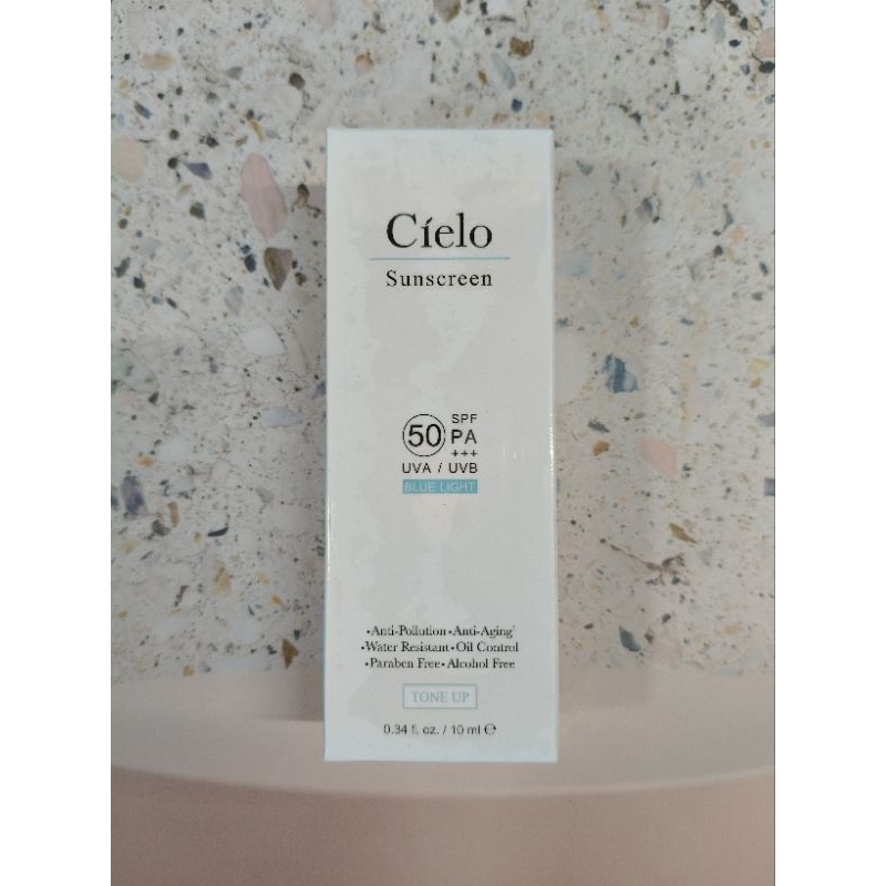 Cielo Sunscreen SPF 50 PA+++ 10 ml. ครีมกันแดด เซียโล่ คุมมัน กันเหงื่อ ไม่เป็นคราบ กันแสงสีฟ้า ปราศ