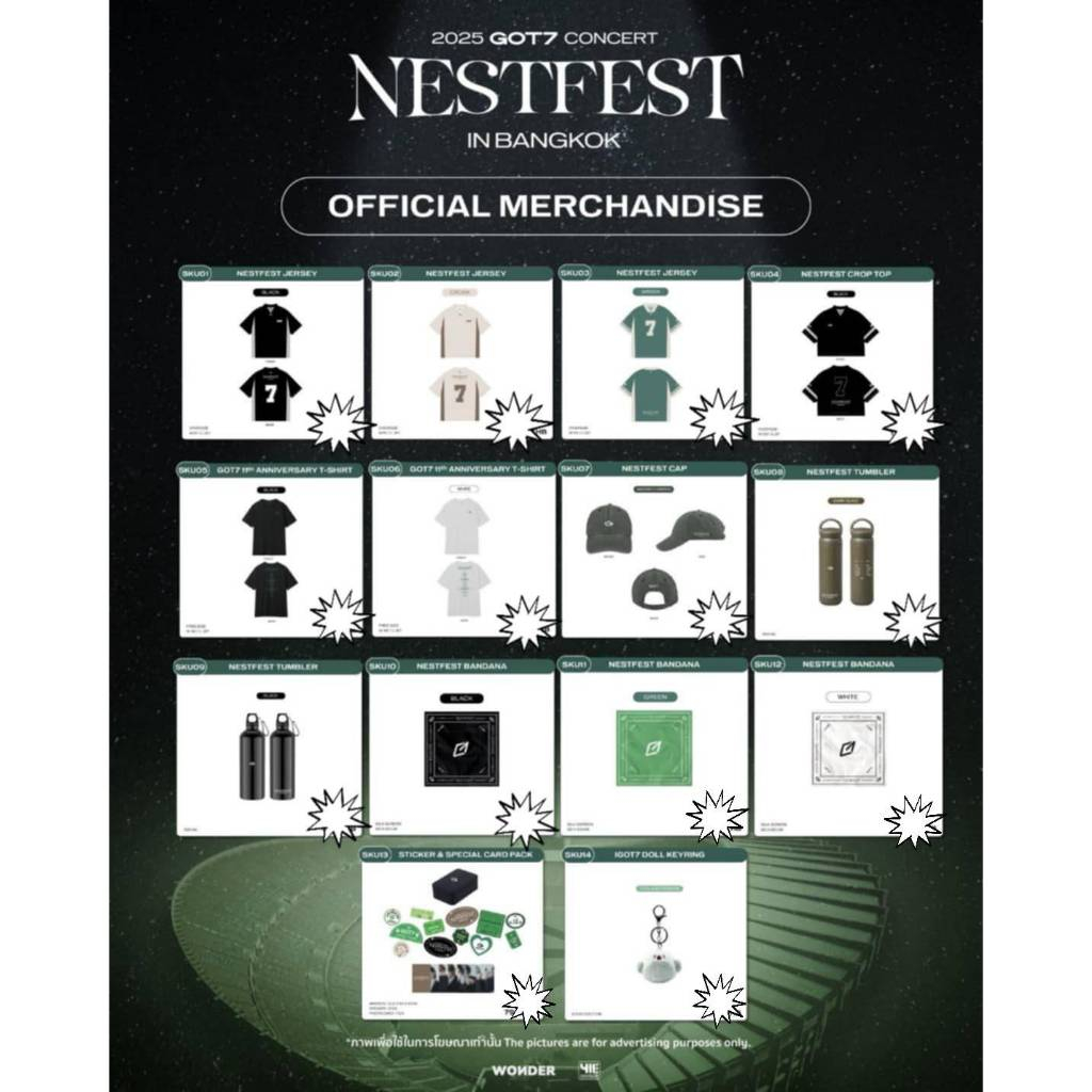2025 GOT7 CONCERT < NESTFEST > in BANGKOK OFFICIAL MERCHANDISE