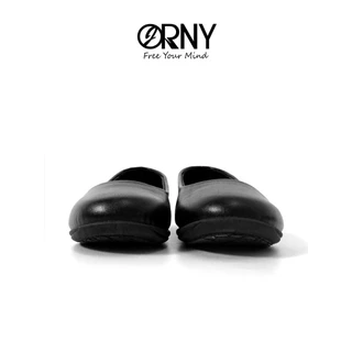 มีไซส์ 42 ❤️ ORNY(ออร์นี่) ® คัชชูส้นเตี้ย 1150 รองเท้าคัทชูนักศึกษา รองเท้าทำงาน สีดำ รับปริญญา