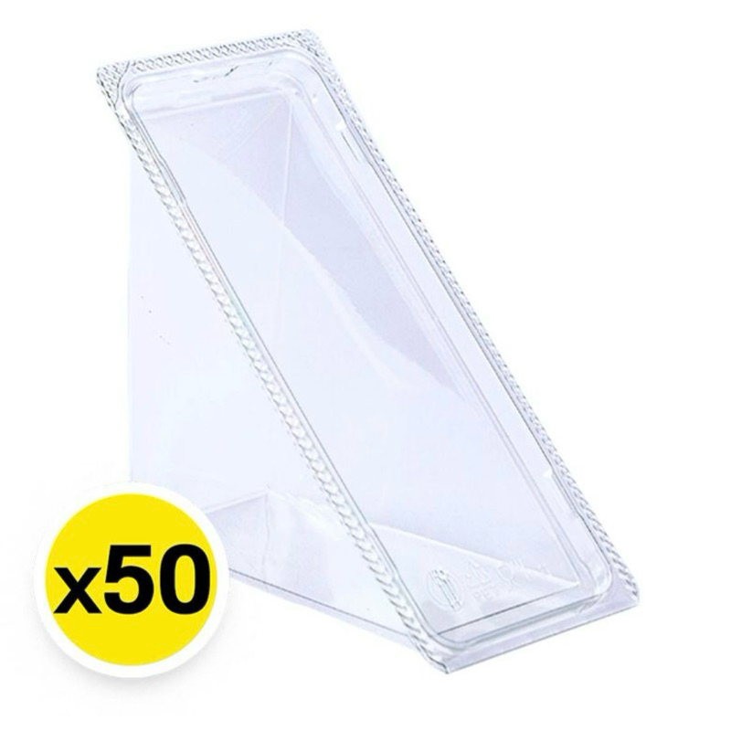 Aro เอโร่ กล่องแซนวิช แบบล็อค แพ็ค 50ใบ กล่องใส่แซนด์วิช กล่องขนม
