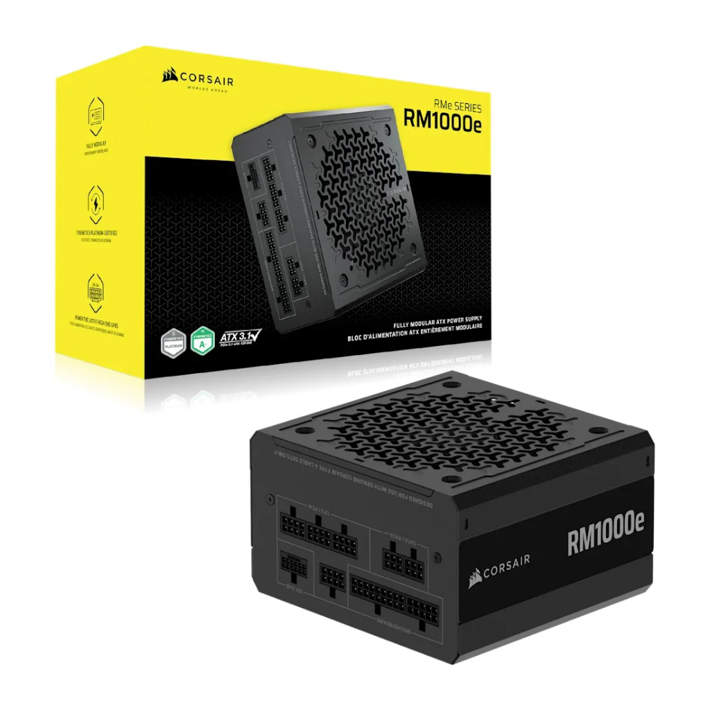 POWER SUPPLY (อุปกรณ์จ่ายไฟ) CORSAIR RM1000E 1000W CYBENETICS GOLD (CP-9020297-NA)