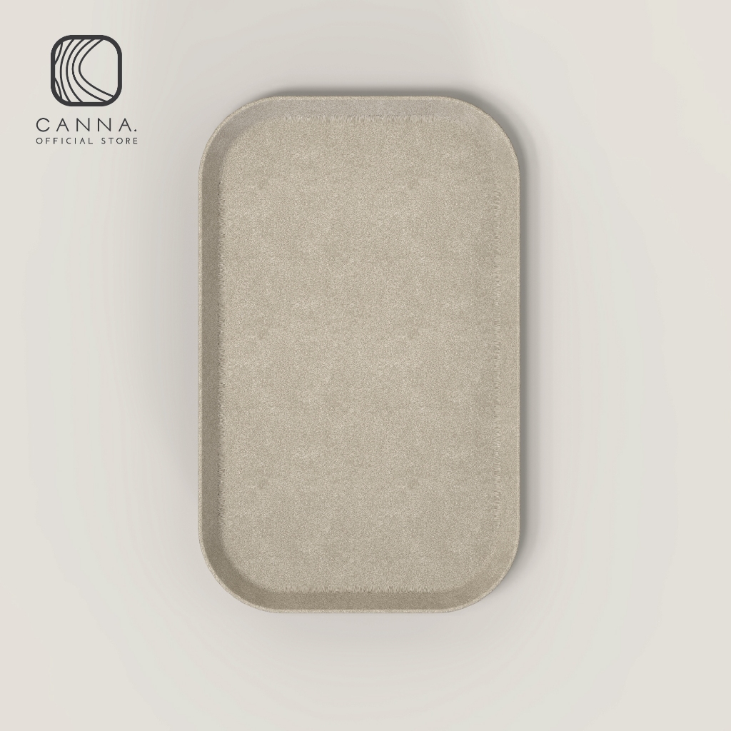 Canna - Tray ถาดวางของมินิมอล ถาดวางอาหาร ถาดอเนกประสงค์ ECO-Friendly ขนาด 24 x 15 ซม. จากแกลบข้าว