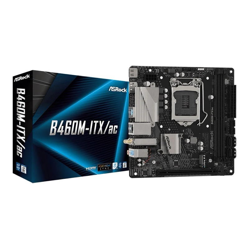 MAINBOARD (เมนบอร์ด) 1200 ASROCK B460M ITX/AC WIFI [Mini-ITX] พร้อมส่ง