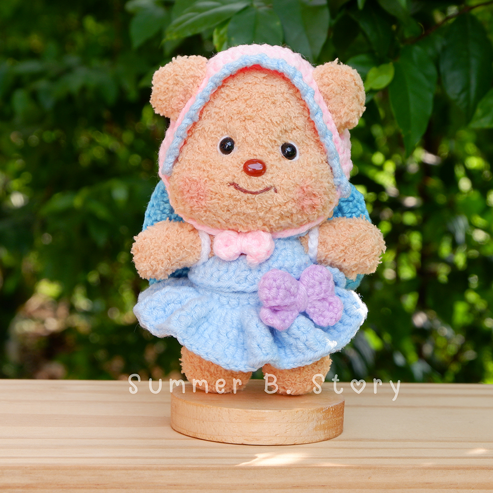 Butterbear พวงกุญแจตุ๊กตาถักน้องหมีเนย สูง 4.5 นิ้ว
