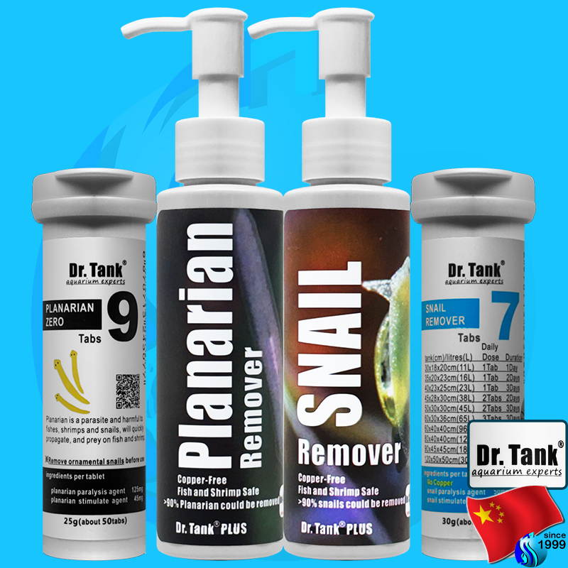Dr.Tank Planarian / Snail Remover 100ml / No7 / No9 กำจัดหอย snail flat worms planarian ในตู้ปลา sna