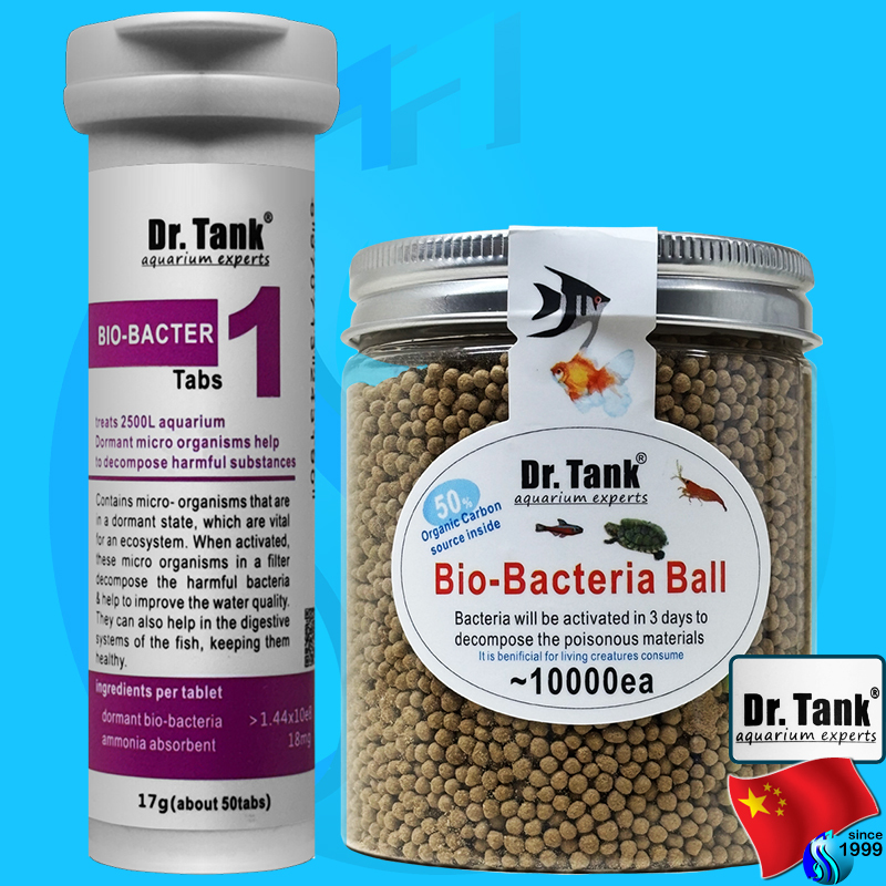 Dr.Tank Bio-Bacteria Ball 10000pcs / Tabs 50pcs แบคบอล Nitrifying Bacteria Bio System แบคทีเรียตู้ปล