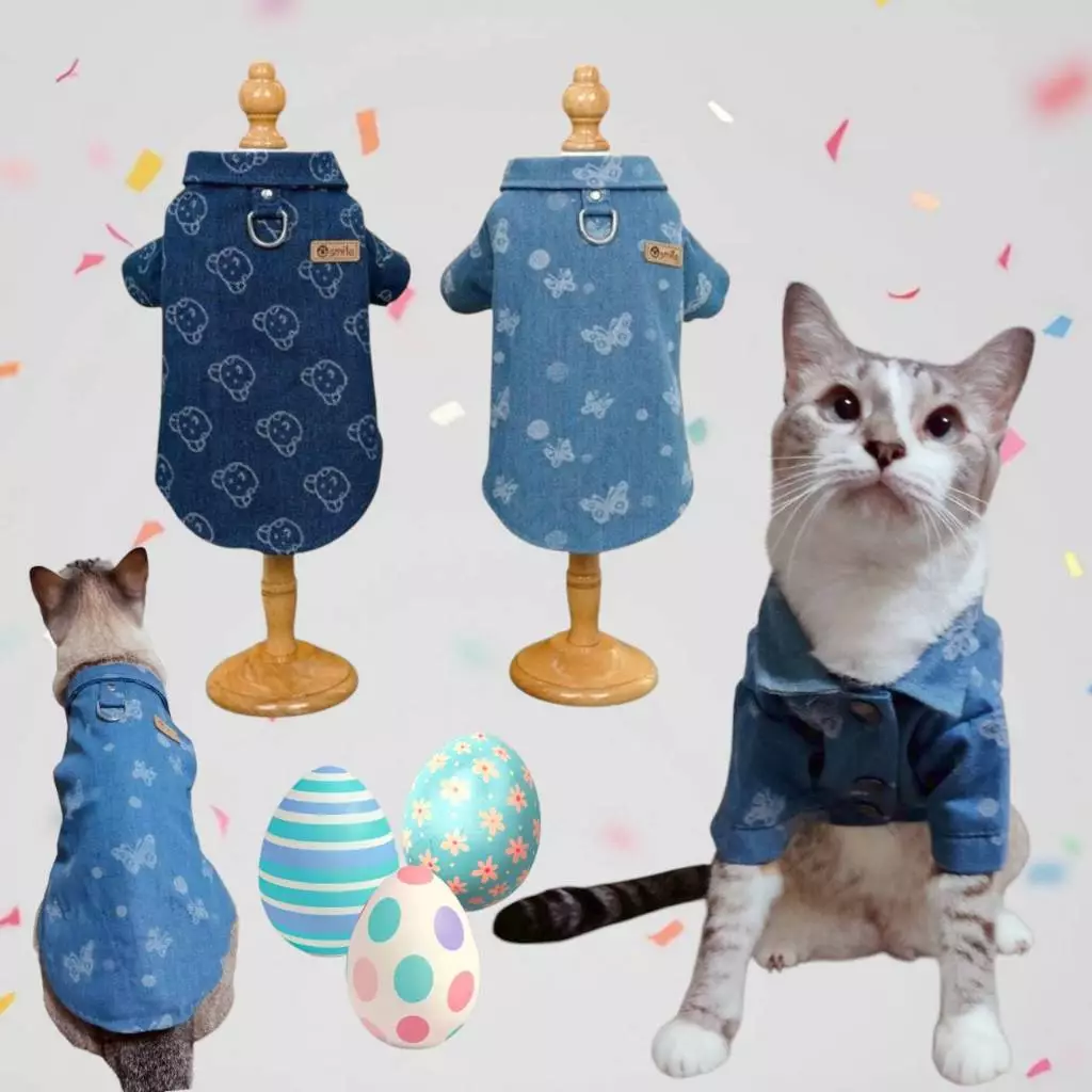 (G08)เสื้อสุนัข-แมว ผ้ายีนส์ (*พร้อมส่งจากไทย!!*) สวย หล่อ มีสไตล์