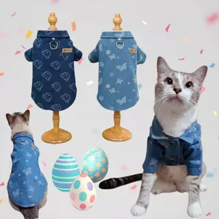 (G08)เสื้อสุนัข-แมว ผ้ายีนส์ (*พร้อมส่งจากไทย!!*) สวย หล่อ มีสไตล์