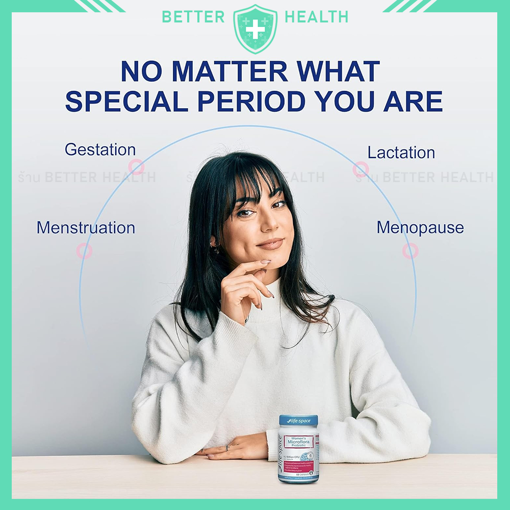 LIFE SPACE WOMEN'S MICROFLORA PROBIOTIC 6.3 Billion CFU - รูปที่ 4