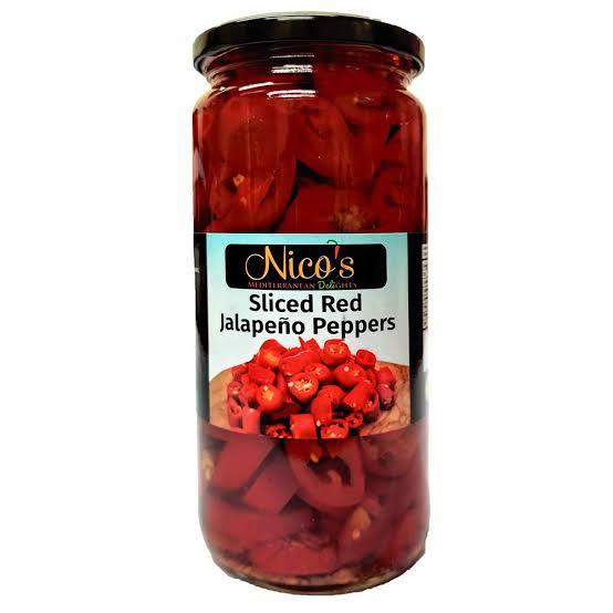 Jalapeno red, sliced 480g - Nico's
