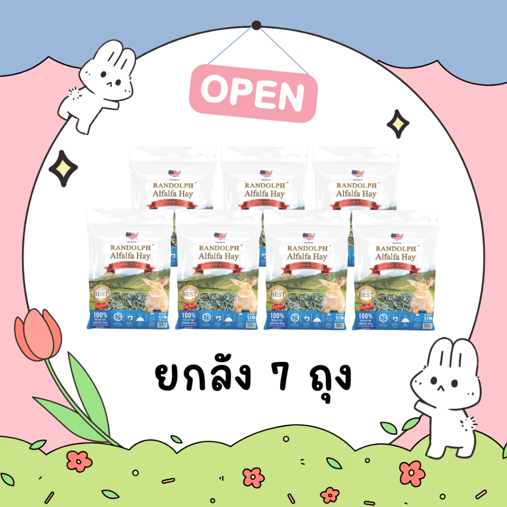หญ้ายกลัง!!!! 7ถุง Randolph Alfafa Timothy 500 g.