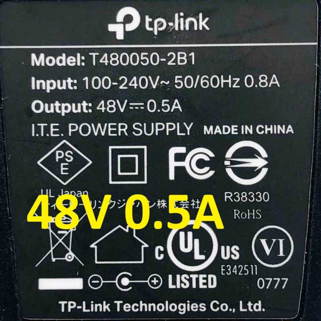 แท้ อะแดปเตอร์ TP-Link Power Supply 48V , 0.5A Tp link