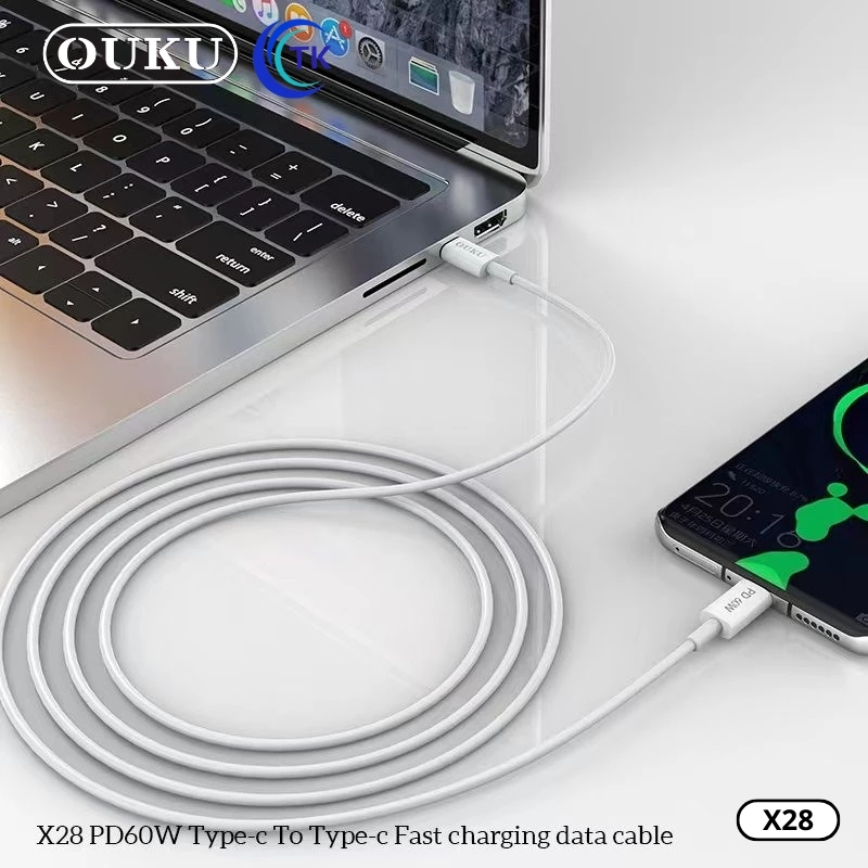 ใหม่ล่าสุด!! OUKU X28 สายชาร์จเร็ว Type-C to Type-C ความยาว1M Charging Data Cable PD60W Fast Charge 3A สายชาร์จชาร์จเร็ว ราคา ถูกที่สุด ดีลบีเคเค แกลเลอรีภาพที่ 7