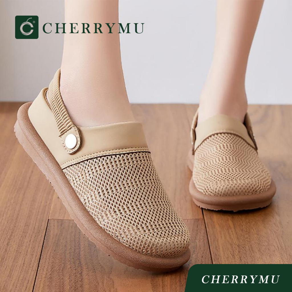 CHERRYMU รุ่น F264 รองเท้ารัดส้น ใส่ได้ 2 แบบ รัดส้นก็ได้ เปิดส้นก็ได้