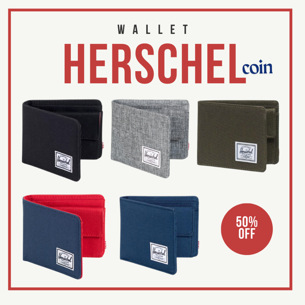 <ลดเพิ่ม250 ใส่โค้ด 99SITEWIDE450>Herschel coin wallet ของเเท้ พร้อมส่งทุกสี