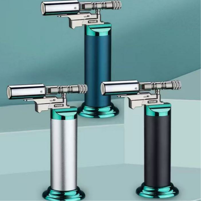 FOCUS ไฟแช็ค ไฟฟู่ 1หัว ไฟแช็ก หัวพ่นไฟ หัวพ่นแก๊ส ผลิตวัสดุโลหะ ทนต่ออุณหภูมิสูง แบบเติมแก๊สได้