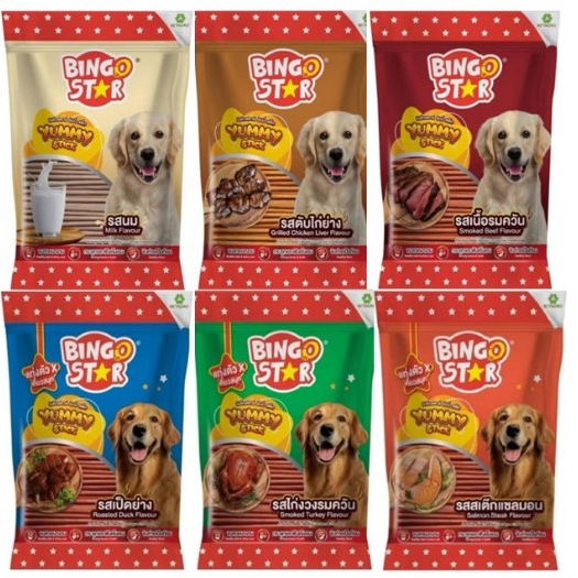 Bingo Star Yummy Stick ขนมสุนัขบิงโกสตาร์ ยัมมี่ สติ๊ก ยกถุง 500 g*โปรดอ่านรายละเอียดก่อนสั่งซื้อ