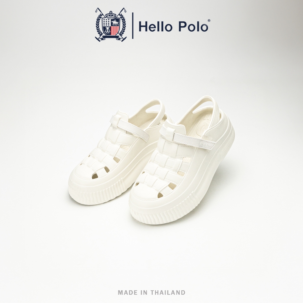 Hello Polo รองเท้าแตะ แบบรัดส้น  รองเท้าแฟชั่นผู้หญิง พื้นสูง 5.5 CM. พื้นหนานุ่ม EVA กันลื่น Size 36-41 รุ่น HP8050