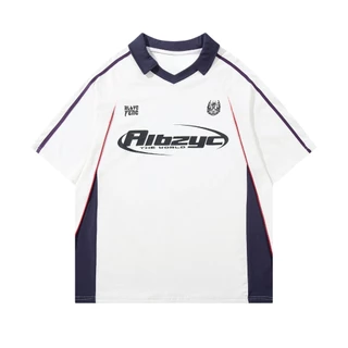 CLIFF สไตล์อเมริกันวินเทจ เสื้อยืดแขนสั้น ฤดูร้อนปี2025 สไตล์สปอร์ต หลวมแมทช์ลุคง่าย