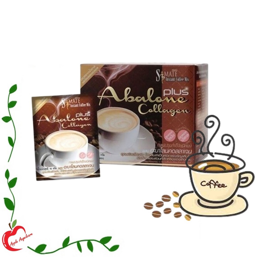 Mistine S-Mate Instant Coffee Mix Plus Abalone Collagen กาแฟ อะบาโลน คอลลาเจน มิสทิน เอสเมท 10ซอง/ ก