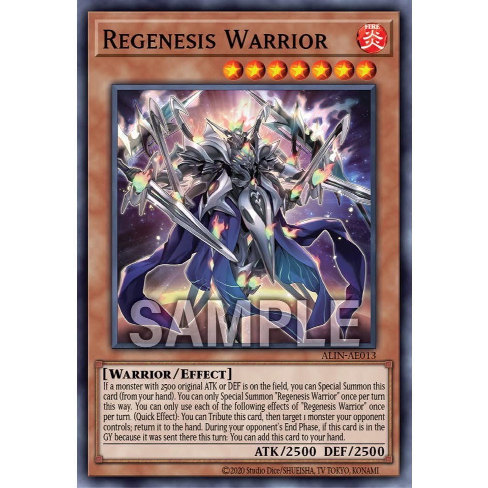 Yugioh Asia-Eng [ALIN-AE013] Regenesis Warrior (Common) การ์ดยูกิแท้ถูกลิขสิทธิ์