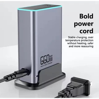 F8L 660W GaN Charger PD100 แฟลชชาร์จแท็บเล็ตโทรศัพท์มือถือเดสก์ท็อป 8 พอร์ต Multi-Charging Station
