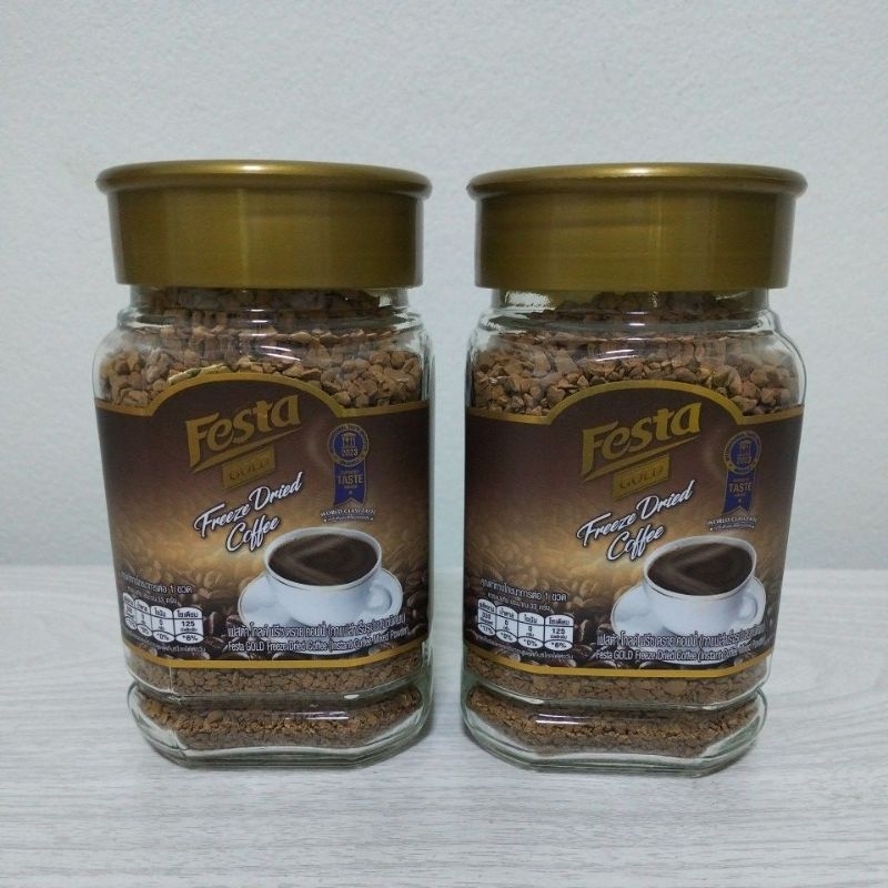 Festa เฟสต้า โกลด์ ฟรีซดราย คอฟฟี่ กาแฟสำเร็จรูป แพ็กคู่100กรัม×2ขวด(200กรัม)