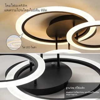 ห้องนั่งเล่นโคมระย้าโคมไฟนอร์ดิกที่เรียบง่ายรอบโคมไฟห้องนอน LED โคมไฟเพดานห้องรับประทานอาหารที่ทันสมัย
