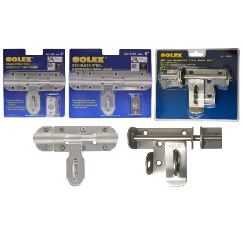 SOLEX กลอนขวาง กลอนล็อคกุญแจ กลอนประตูสแตนเลส