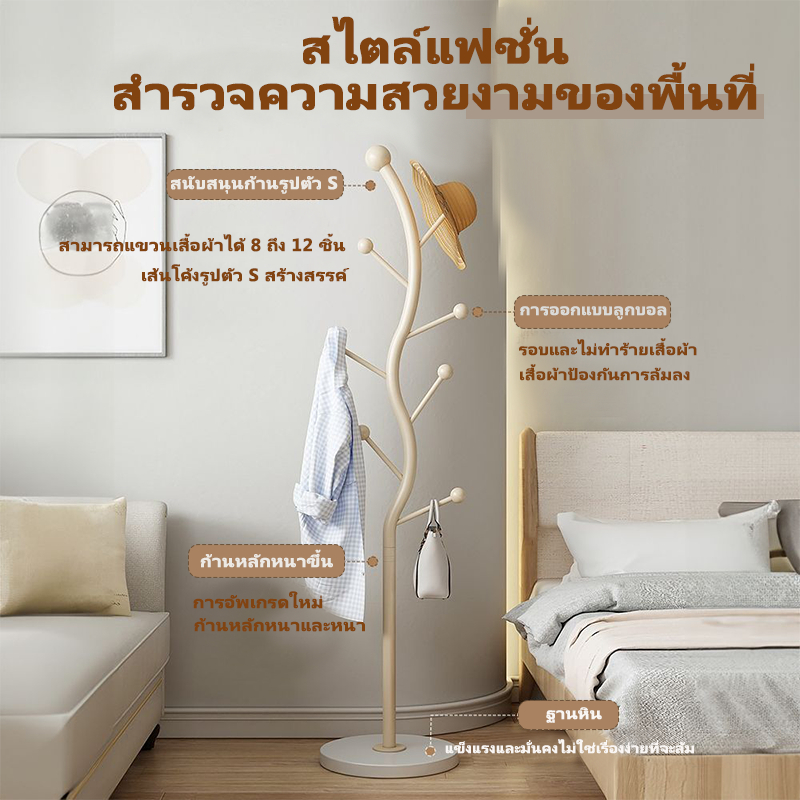 💥วันนี้​ส่งของ💥ชั้นวางเสื้อผ้า ที่แขวนกระเป๋า ไม้แขวนผ้า ที่แขวนหมวก ที่แขวนมุม - รูปที่ 3