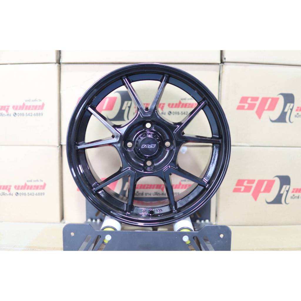 ล้อแม็ก ลาย TC005/XY61K  ขนาด 15X7.0/ 4 รู 100 ออฟ 35  สีดำ BLACK ( 4 วง)