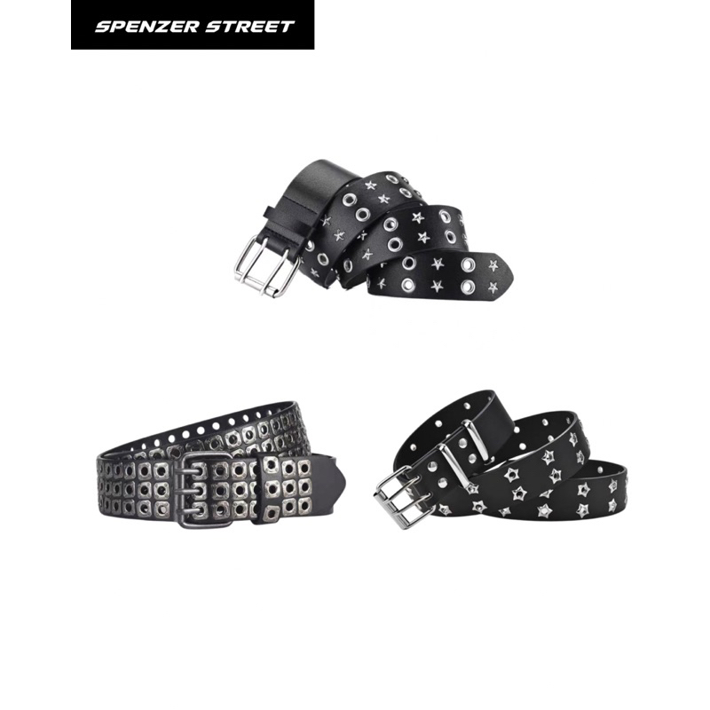 [พร้อมส่ง] Spenzer.street | belt🖤โอเวอร์ไซส์ เสื้อผ้าสตรีท เข็มขัด ทันกระแส unisex 2025 ขายดี