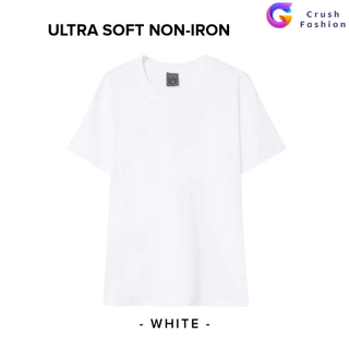 Crush Ultrasoft Non-Iron [ใหม่ล่าสุด] เสื้อยืดคอกลมสีพื้น ไม่ย้วย ไม่หด ไม่ต้องรีด ผ้านุ่ม ไม่ขึ้นขุย Set Basic