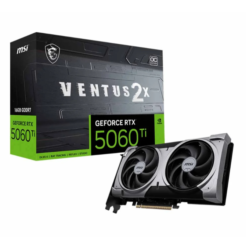 VGA MSI GEFORCE RTX 5060 TI 16G VENTUS 2X OC PLUS - 16GB GDDR7