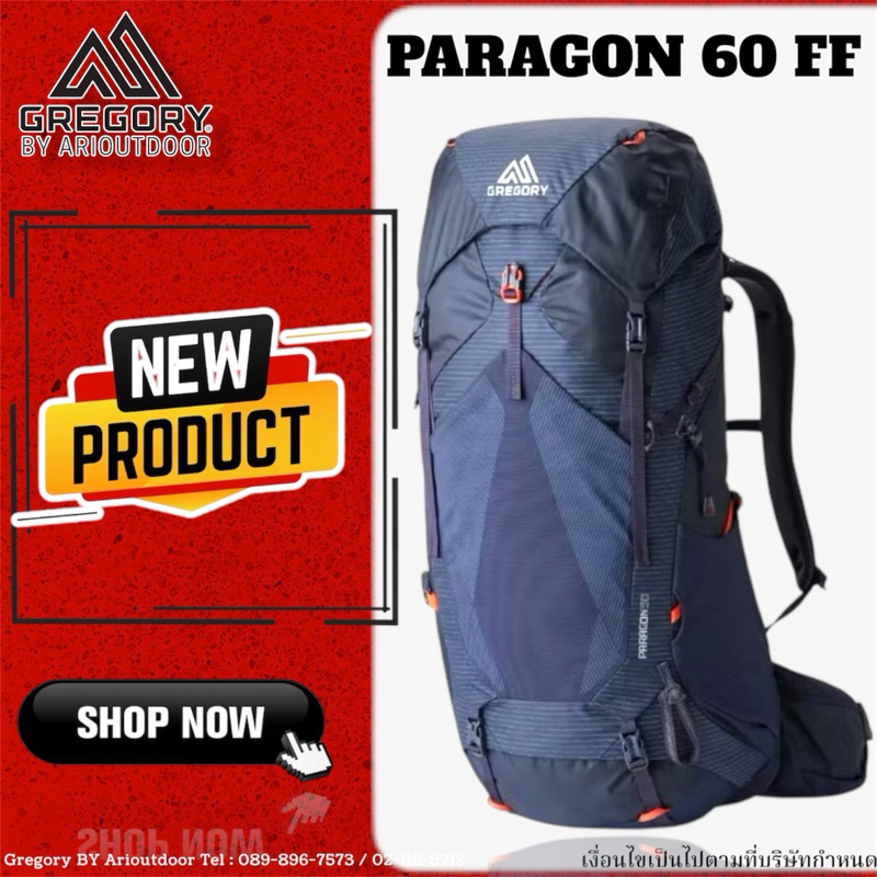 Gregory Paragon 60 FF Men กระเป๋าเป้รุ่นใหม่ล่าสุด ความจุ 60 ลิตร