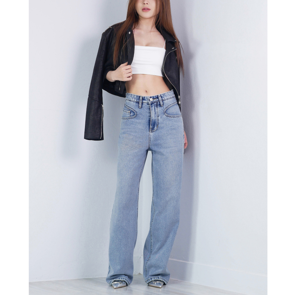 VALAW - Ruby Jeans กางเกงยีนส์ทรงกระบอกกลาง รูปที่ 2