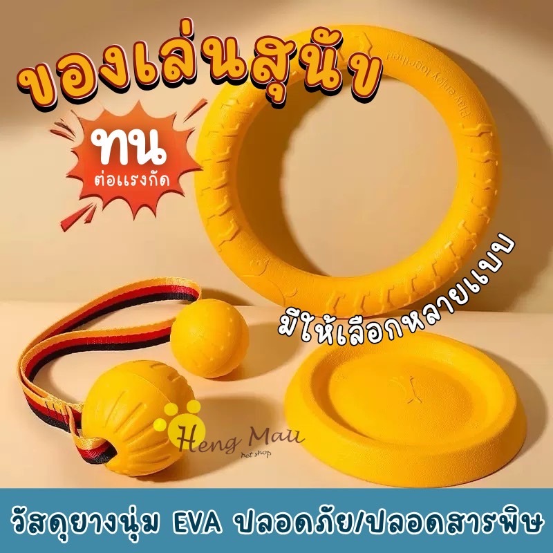 HM-ของเล่นหมา จานร่อน ของเล่นลูกบอล แบบโต้ตอบ ความเหนียวสูง ทนทาน สําหรับฝึกสัตว์เลี้ยง สุนัข
