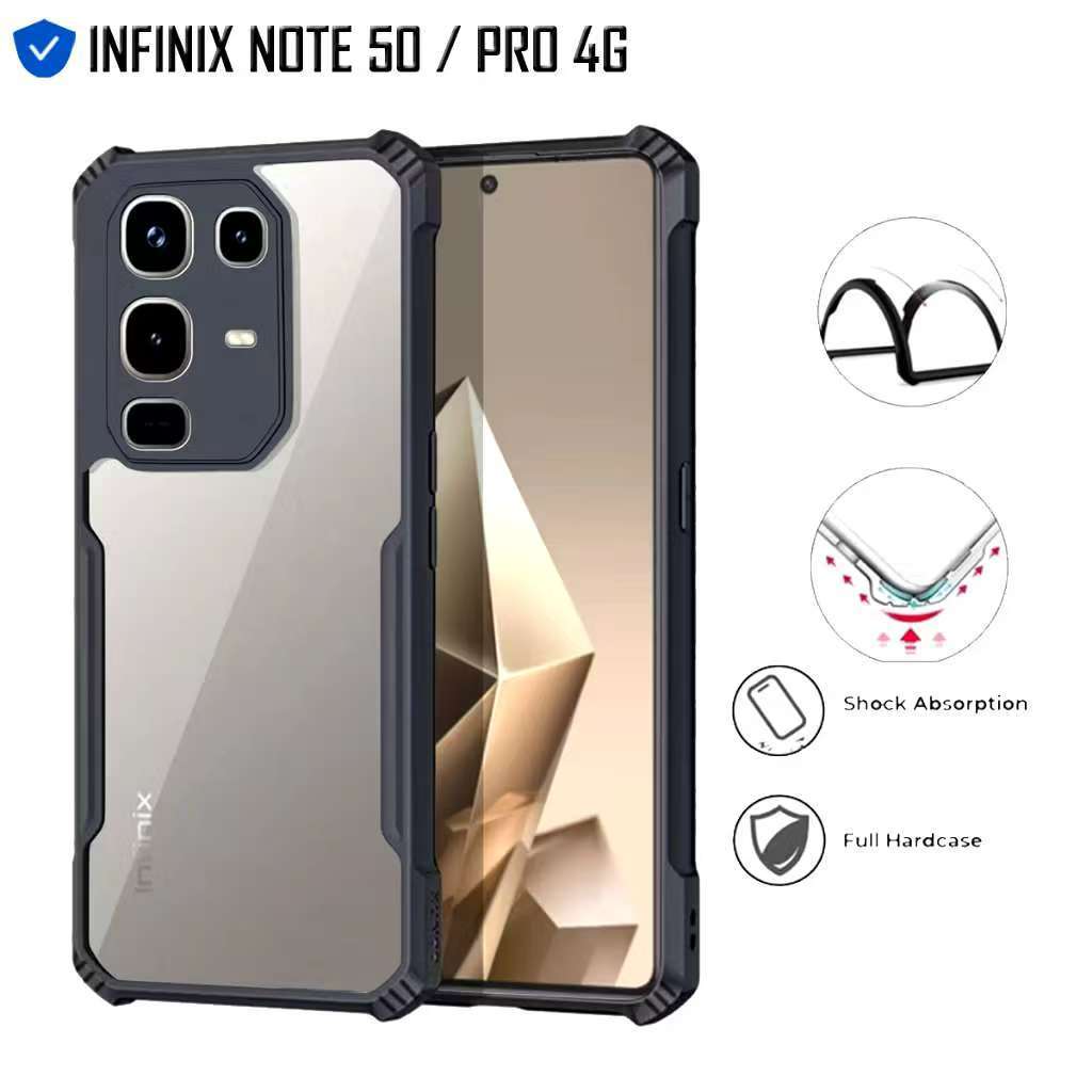 Infinix Note 50X/Infinix Note50S 5Gเคสกันกระแทกขอบสีหลังใสinfinix Note 50 4G/infinix Note 50 Pro 4G/