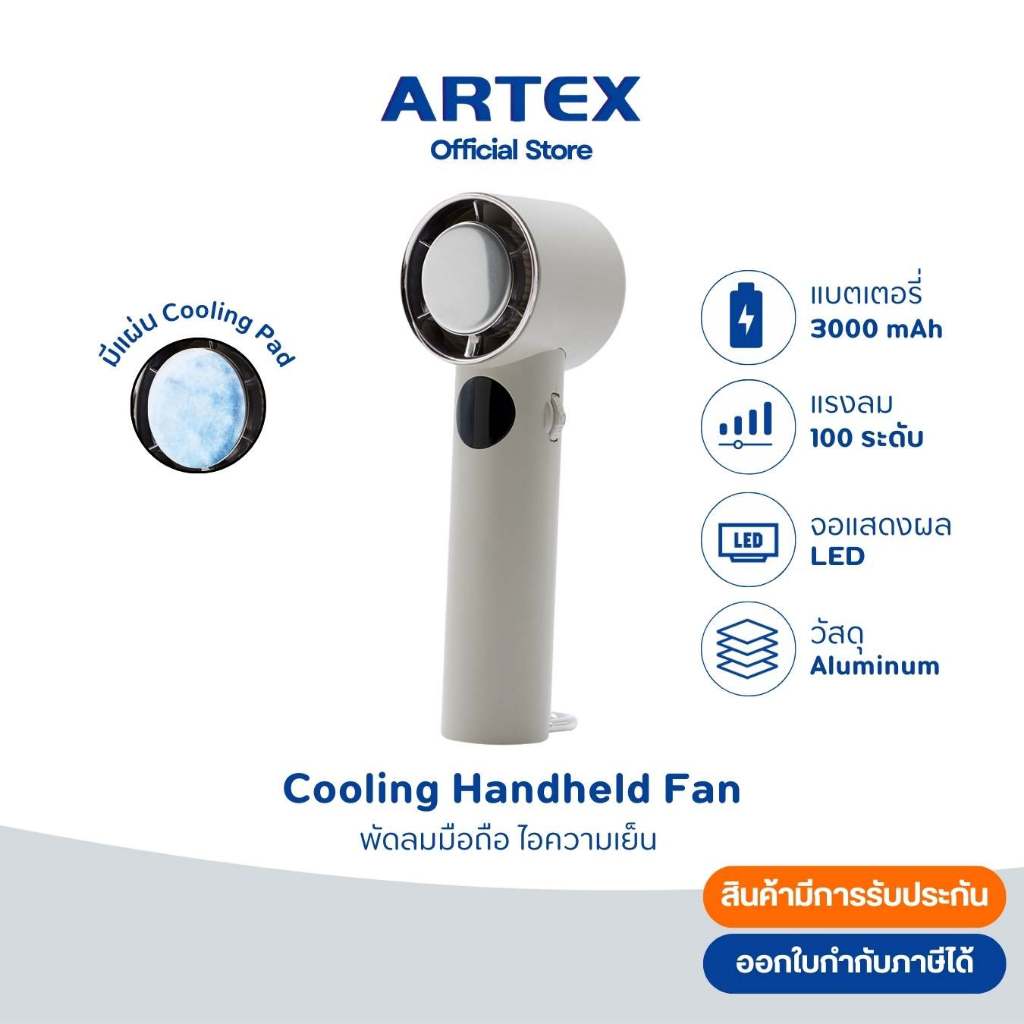 Portable Fan พัดลมพกพา พัดลมมือถือ ลมแรง ปรับความแรงลมได้ 100 ระดับ แบต3000mAh หน้าจอLED บอกสถานะ