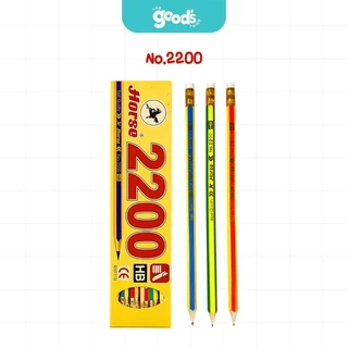 ดินสอไม้ ตราม้า รุ่น NO.2200 / H-2564 / H-100 / H-204 / H-2547 ดินสอดำ HB สีพลาสเทล Horse (12ด้าม/กล่อง)