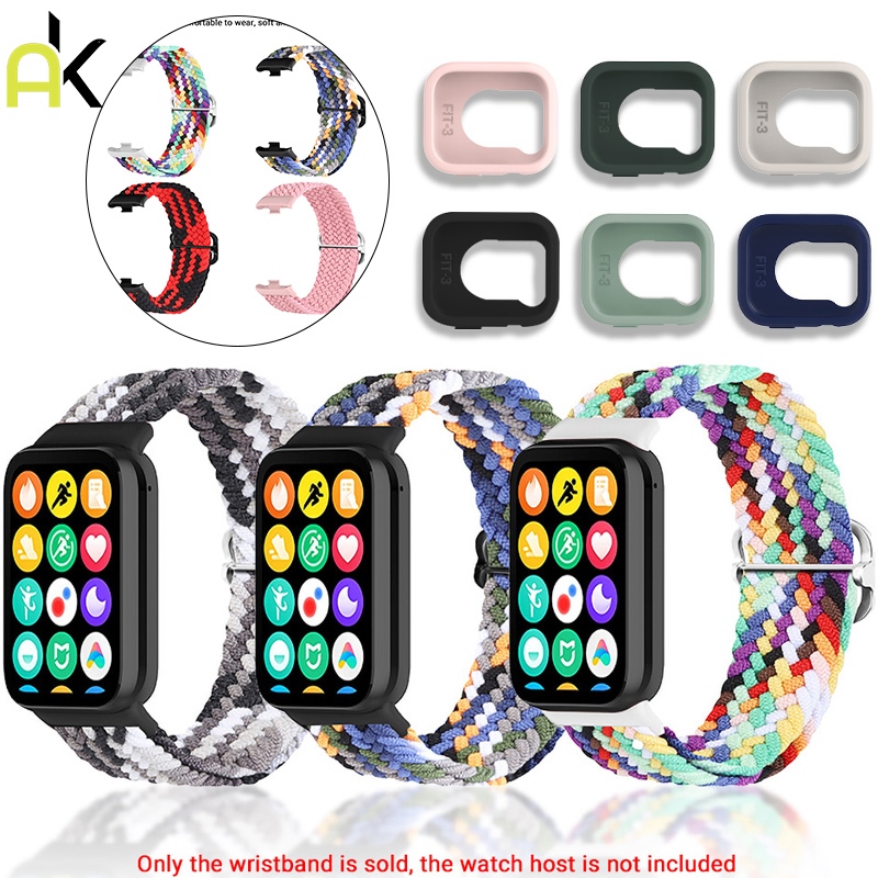 AK สายไนล่อน for Huawei Watch Fit 3 กีฬาถักเปียเปลี่ยนสายรัดข้อมือ Huawei Fit 3 อุปกรณ์เสริมนาฬิกาสมาร์ท