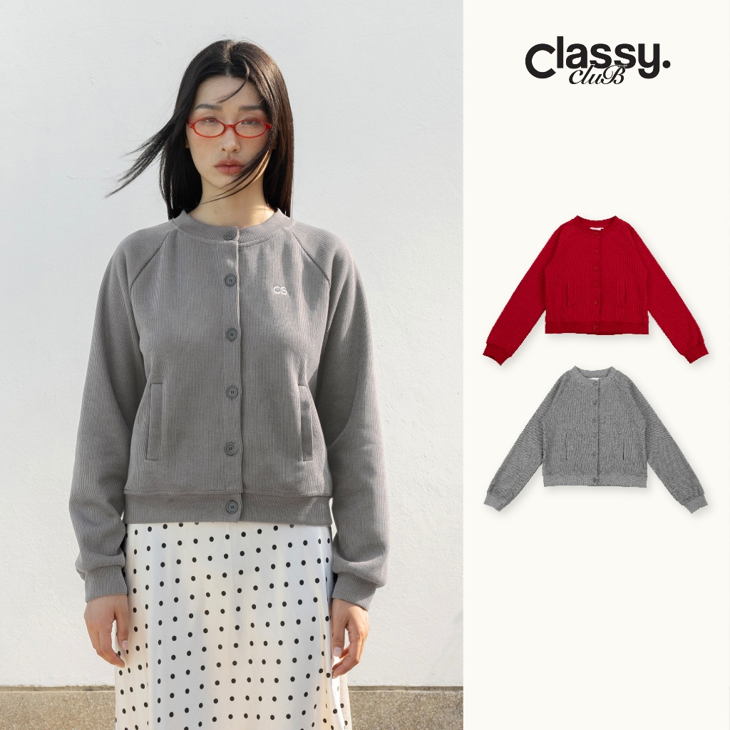 Classy - เสื้อคาร์ดิแกน แขนยาว รุ่น Library Cardigan